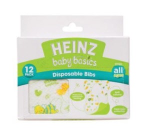 Heinz Disposable Bibs 12 Pack