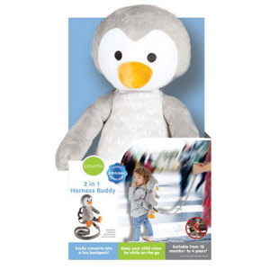 2 in 1 harness buddy - deluxe - waddle the penguin - packaging