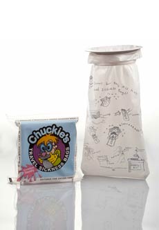 Tough travel sickness bags