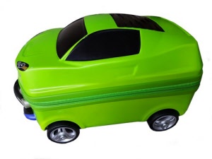 Green Sports Car Wheelie Luggage