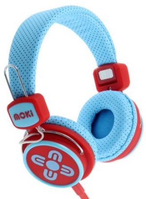 Moki Kid Safe Volume Limited Headphones - Blue & Red