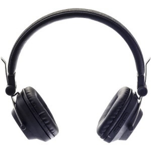 moki exo double black bluetooth headphones - front profile