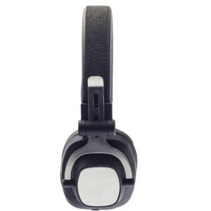moki exo double black bluetooth headphones - side profile2