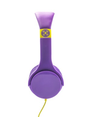 moki lil kids volume limited headphones - purple - side